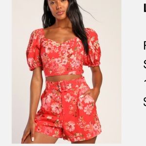 Cropped floral set from Lulu’s